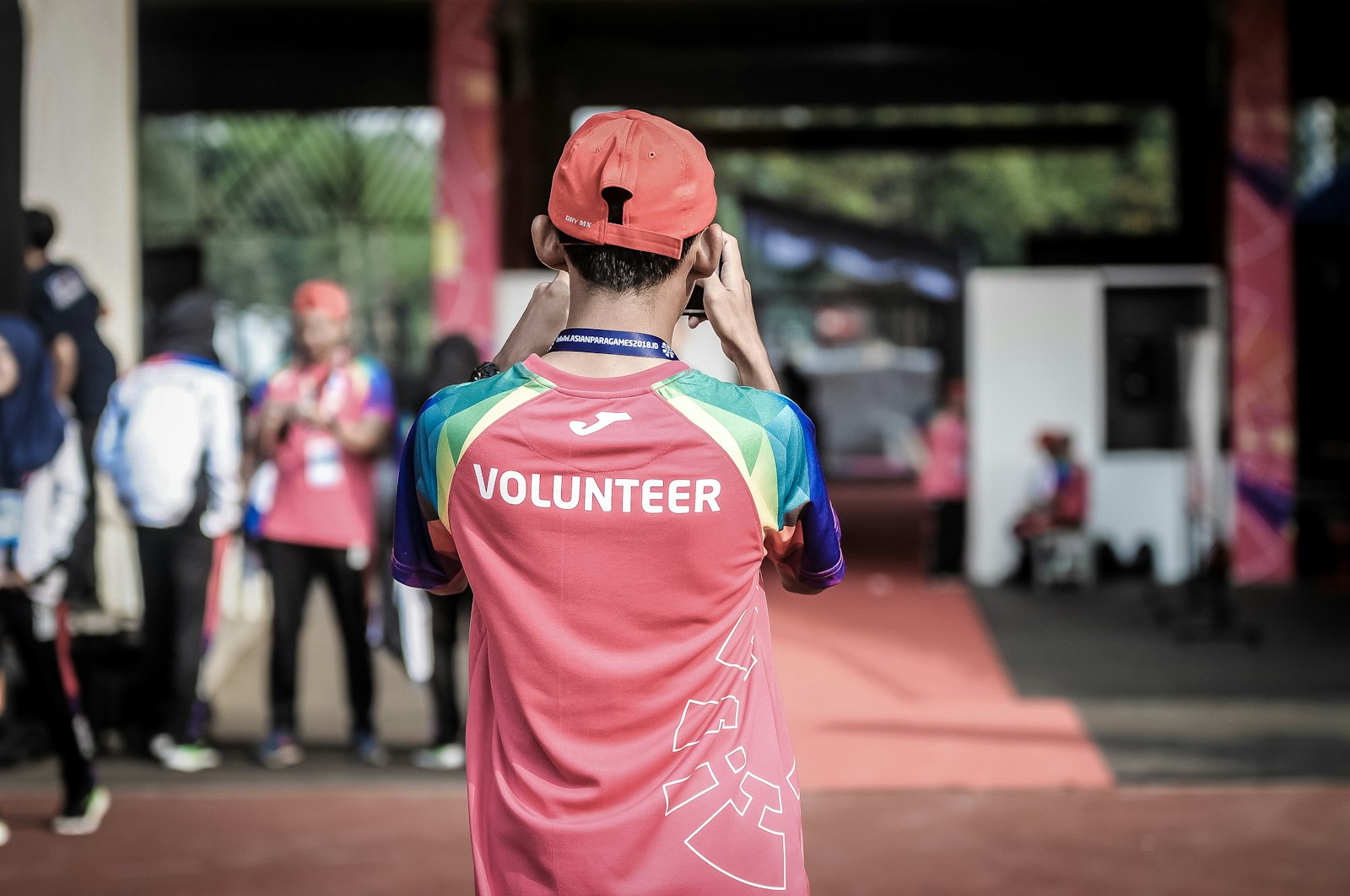 A volunteer offering a helping hand